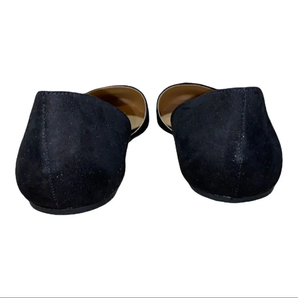 Wild Pair Mabel d'Orsay Black Flats 10M NWB